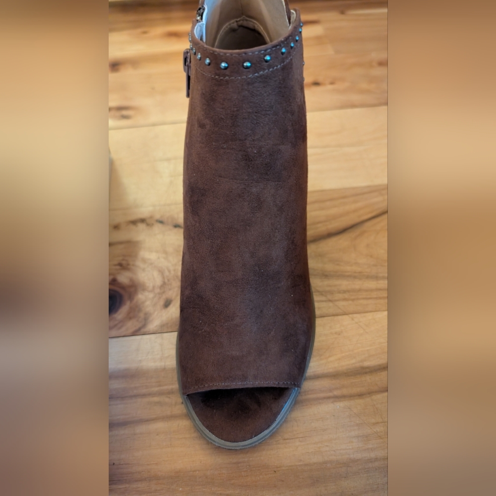 Esprit Chocolate Suede Ankle Booties
